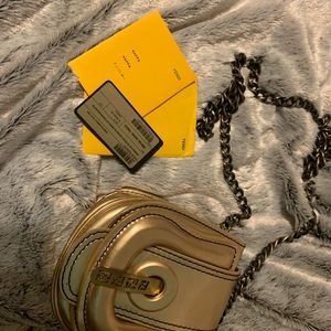 Beautiful gold fendi buckle bag